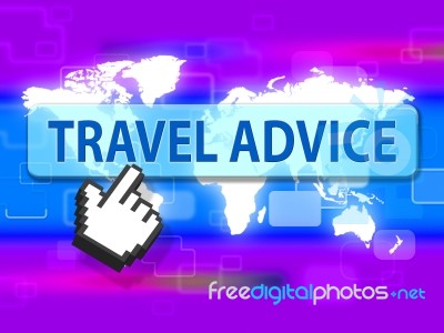 Travel Advice Shows Holidays Advisor And Touring Stock Image
