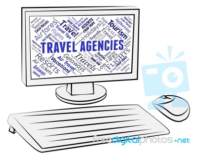 Travel Agencies Indicates Holiday Trips And Tours Stock Image