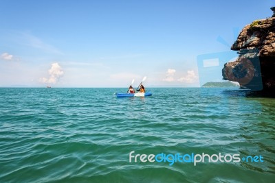 Travel By Kayak Stock Photo