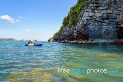 Travel By Kayak Stock Photo