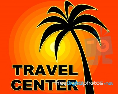 Travel Center Represents Offices Service And Getaway Stock Image