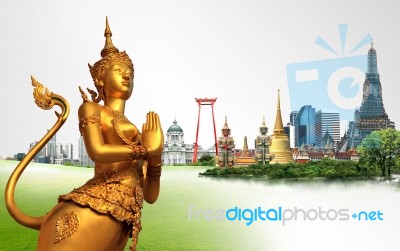 Travel Concept, Bangkok, Thailand Stock Photo