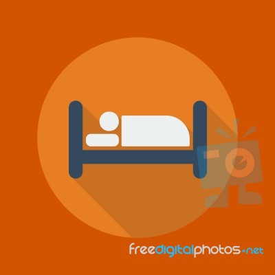 Travel Flat Icon. Hotel Stock Image