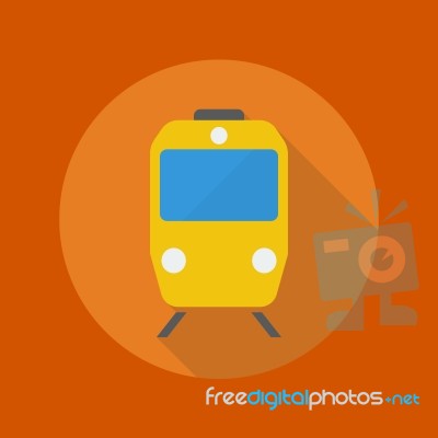 Travel Flat Icon. Train Stock Image