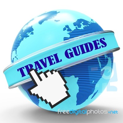 Travel Guides Represents Tours Touring And Holidays 3d Rendering… Stock Image