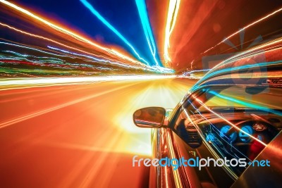 Traveling At Speed Of Light Stock Photo