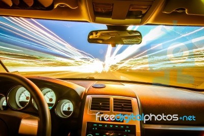 Traveling At Speed Of Light Stock Photo