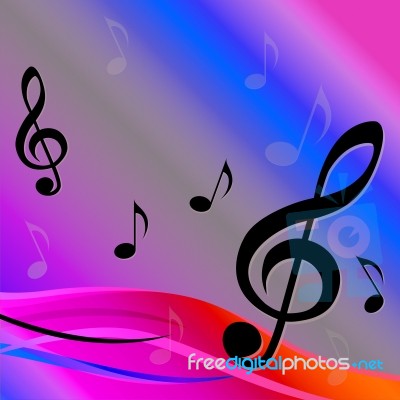 Treble Clef Background Means Melody Composition Or Musical Backg… Stock Image