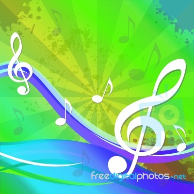 Treble Clef Background Shows Sound And Music Stock Image