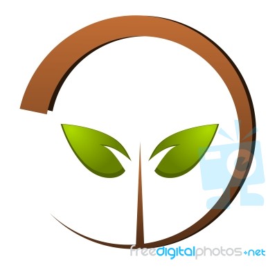 Tree Green Nature Logo Stock Image