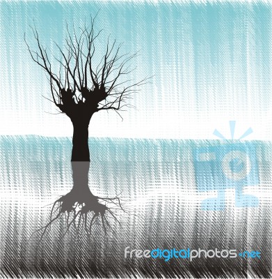 Tree In Water Stock Image
