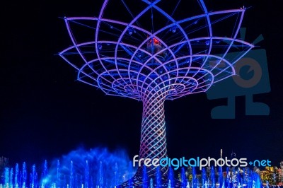 Tree Of Life At Expo In Milan Italy Stock Photo