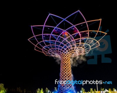 Tree Of Life At Expo In Milan Italy Stock Photo