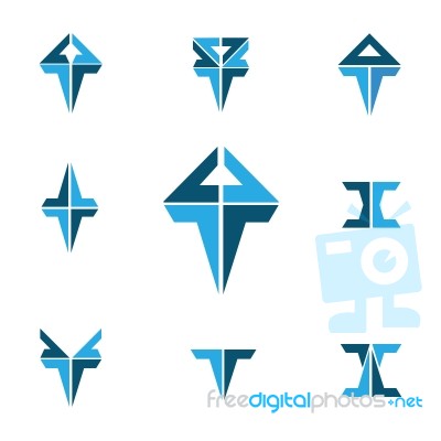 Triangle Logo Creatived Design For Brand Marketing Stock Image