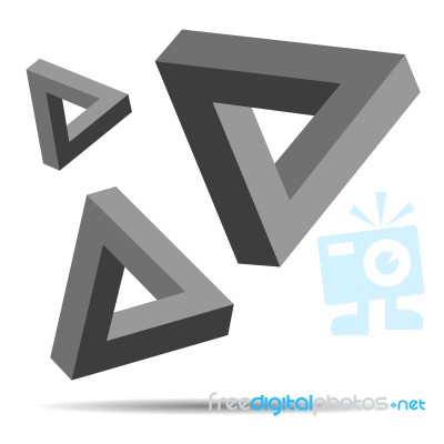 Triangle Optical Illusion Stock Image