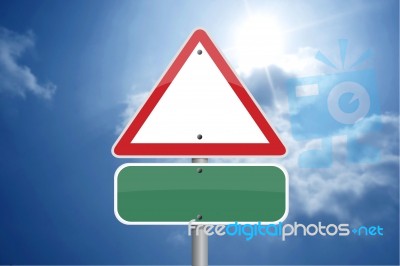 Triangle Traffic Sign Stock Image