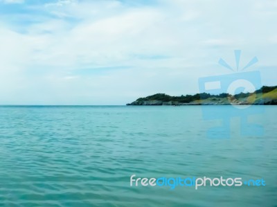 Tropical Blue Sea And Sky Stock Photo