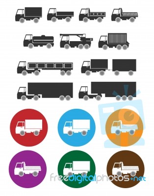 Truck Icons Stock Image