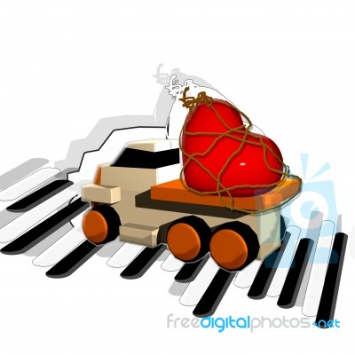 Truck With Heart Stock Image