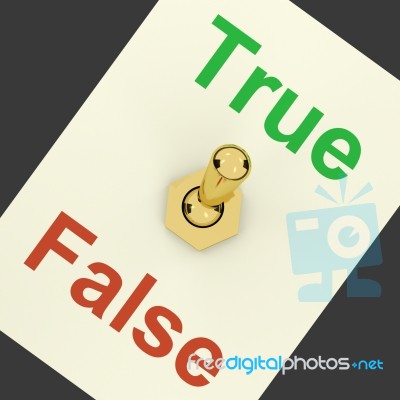 True And False Switch Stock Image