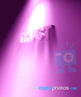 Trust Word On Pink Background Stock Image