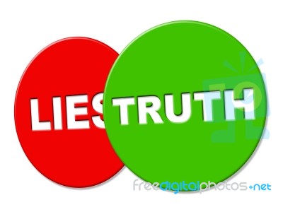 Truth Sign Shows No Lie And Accuracy Stock Image