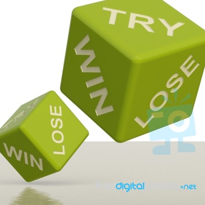 Try Win Lose Dice Stock Image