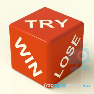 Try Win Lose Dice Stock Image