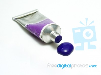 Tube Of Watercolor Stock Photo