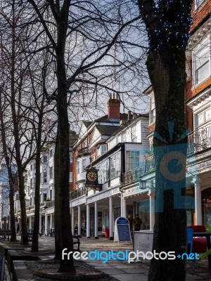 Tunbridge Wells, Kent/uk - January 5 : View Of The Pantiles In R… Stock Photo