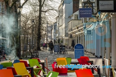 Tunbridge Wells, Kent/uk - January 5 : View Of The Pantiles In R… Stock Photo