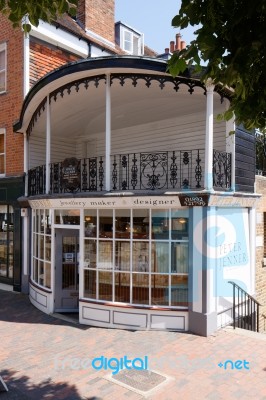 Tunbridge Wells, Kent/uk - June 30 : Unusual Shop In The Pantile… Stock Photo