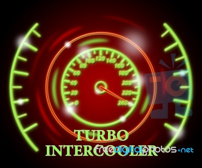Turbo Intercooler Indicates High Speed And Boost Stock Image