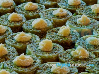 Turkish Dessert (oriental Sweets) Stock Photo