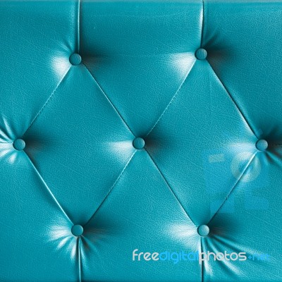 Turquoise Genuine Leather Sofa Pattern Stock Photo