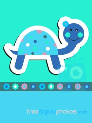 Turtle Greeting Card Stock Image Turtle Greeting Card Stock Image