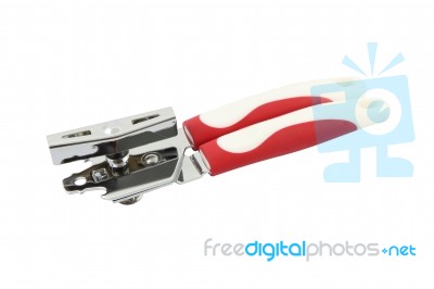 Twist Can Opener Closed Head On White Background Stock Photo