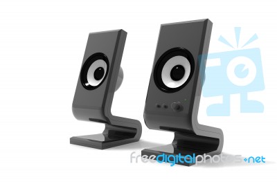 Two Audio Speakers Stock Image