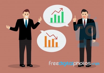 Two Business Men Discussing Financial Planning Stock Image