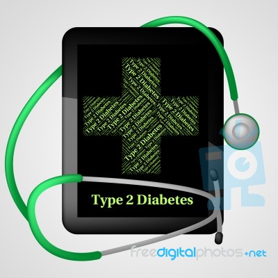 Two Illness Indicates Adult Onset Diabetes And Advertisement Stock Image