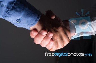 Two Male Businessman Hands Shaking Stock Photo