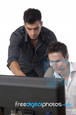 Two Men In The Office Stock Photo