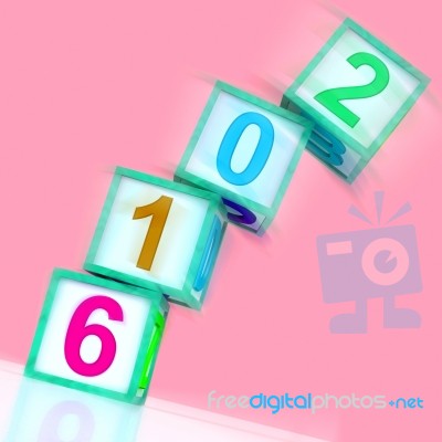 Two Thousand And Sixteen Word Show Year 2016 Stock Image