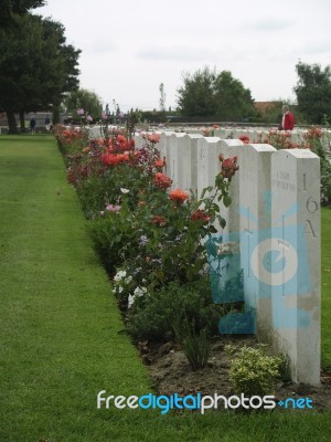 Tyne Cot Cemetery Stock Photo