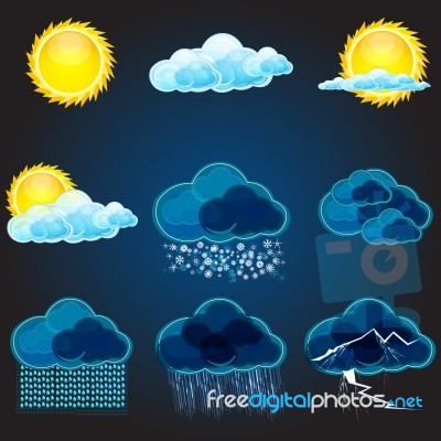 Types Of Weathers Stock Image