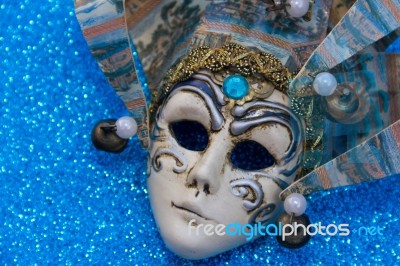 Typical Masks Of The Traditional Venice Carnival Stock Photo