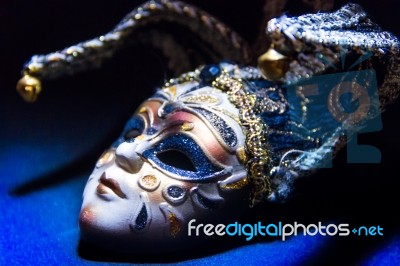 Typical Masks Of The Traditional Venice Carnival Stock Photo