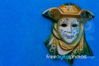 Typical Masks Of The Traditional Venice Carnival Stock Photo