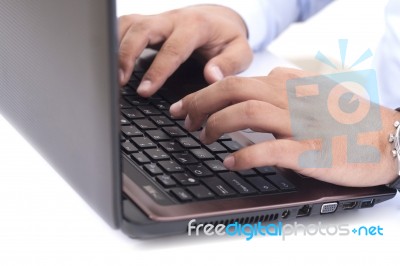 Typing Stock Photo