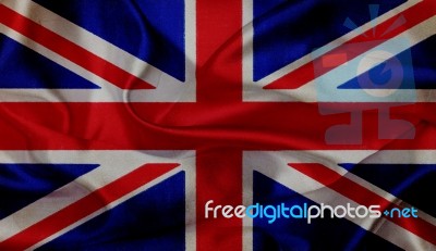 Uk Grunge Waving Flag Stock Image